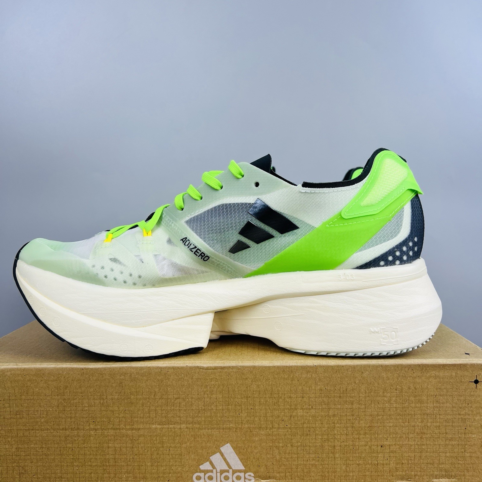 Adidas Adizero Prime X Men’s Running Shoes GV7074 Green New All Sizes