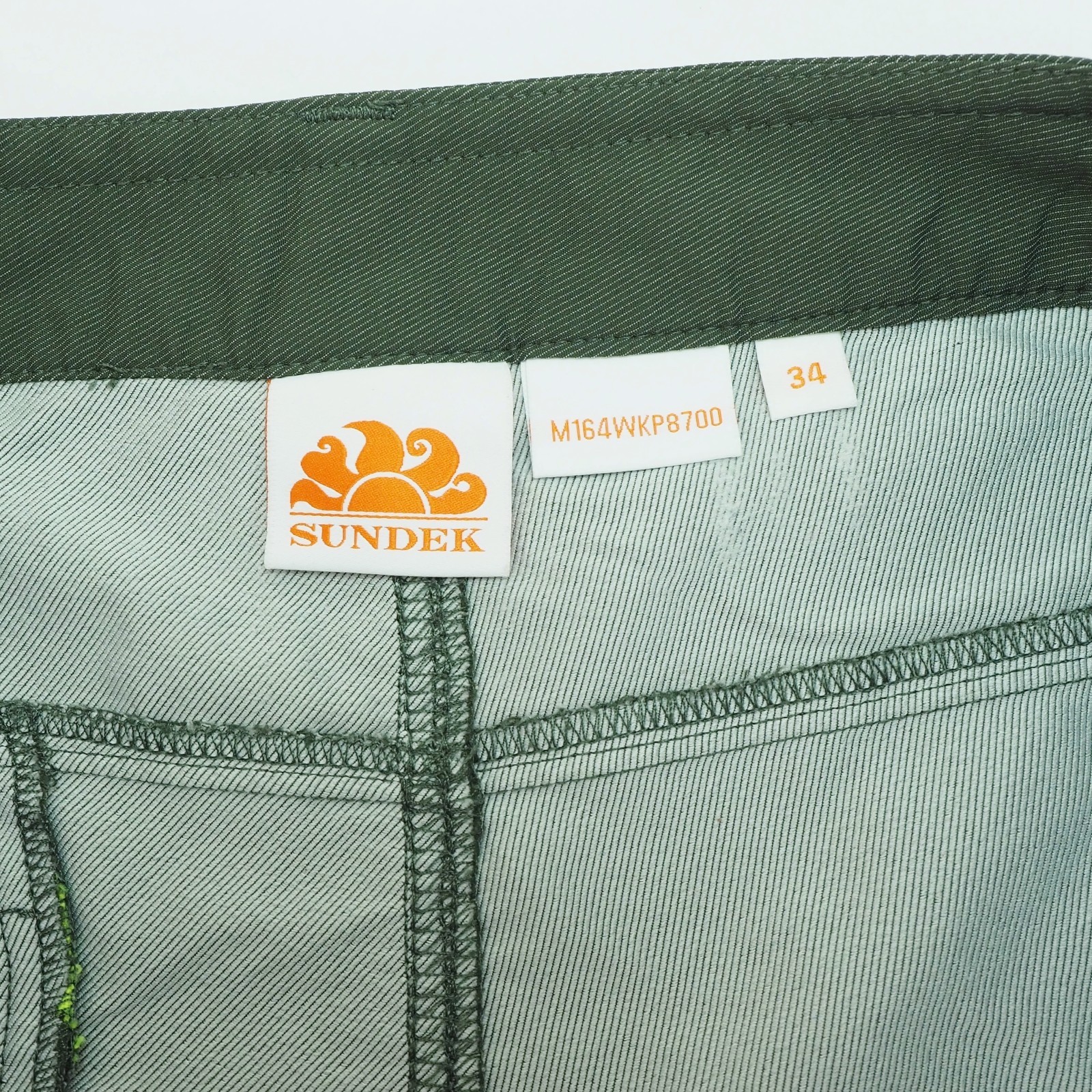 Sundek Quick Dry Walking Hybrid Shorts Mens 34 Green Nylon Blend Travel Casual