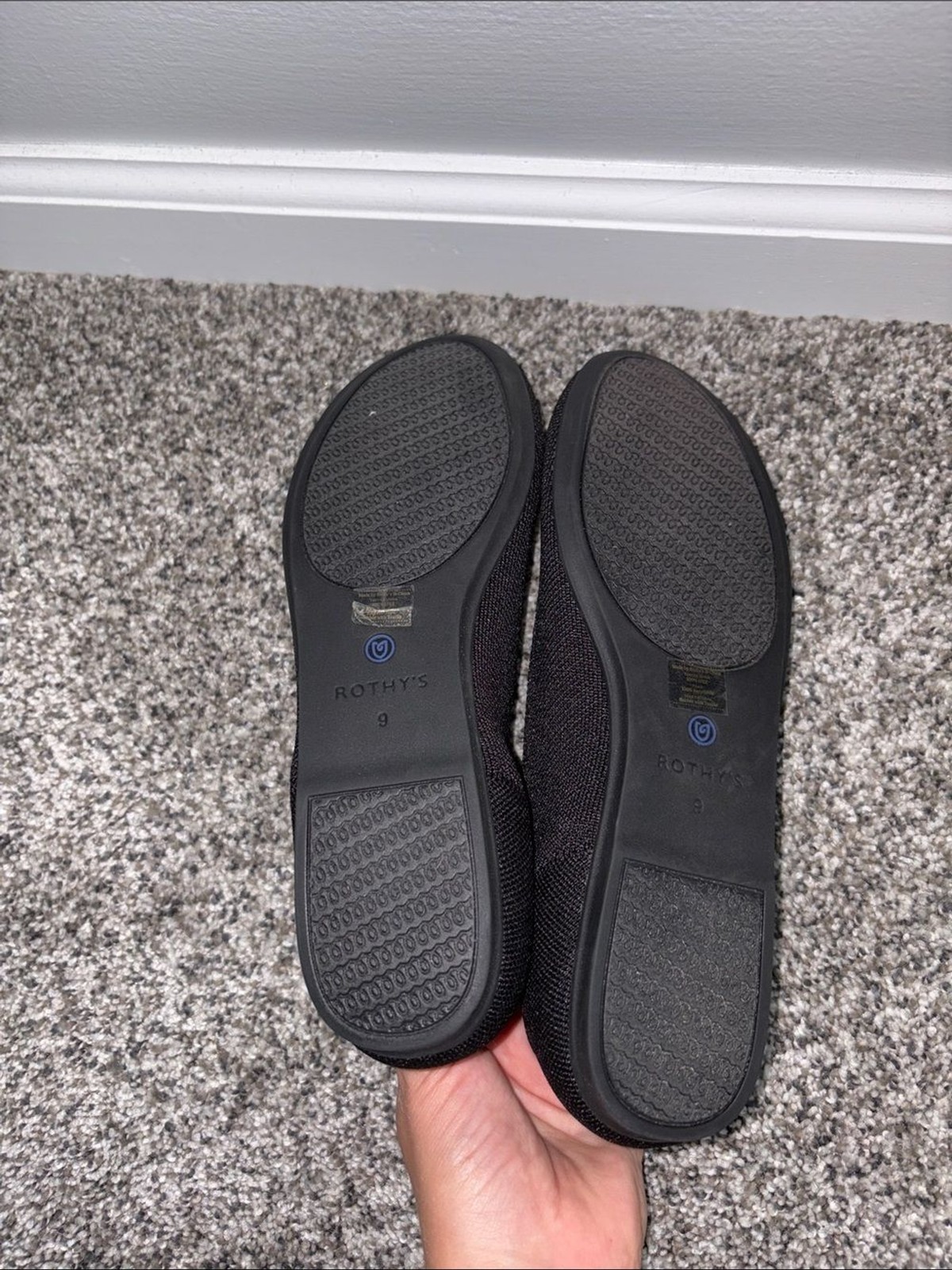 Rothy’s The Flat in Black Knit
