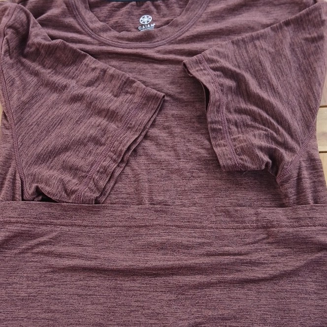 Old Navy Active & Gaiam Lot 2 Mens’s M T-Shirts Short Sleeve Blue/Brown