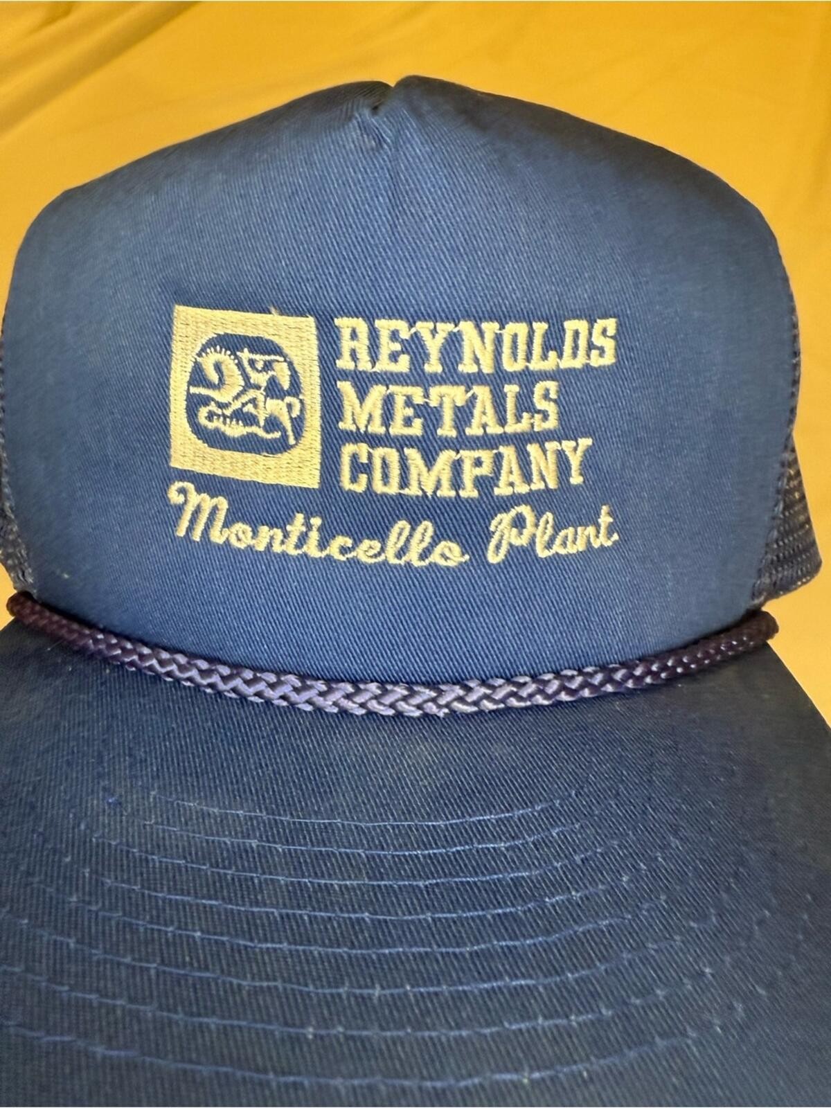 Vintage 1980s Reynolds Metals Monticello Plant Trucker Snapback Cap Cobra Caps