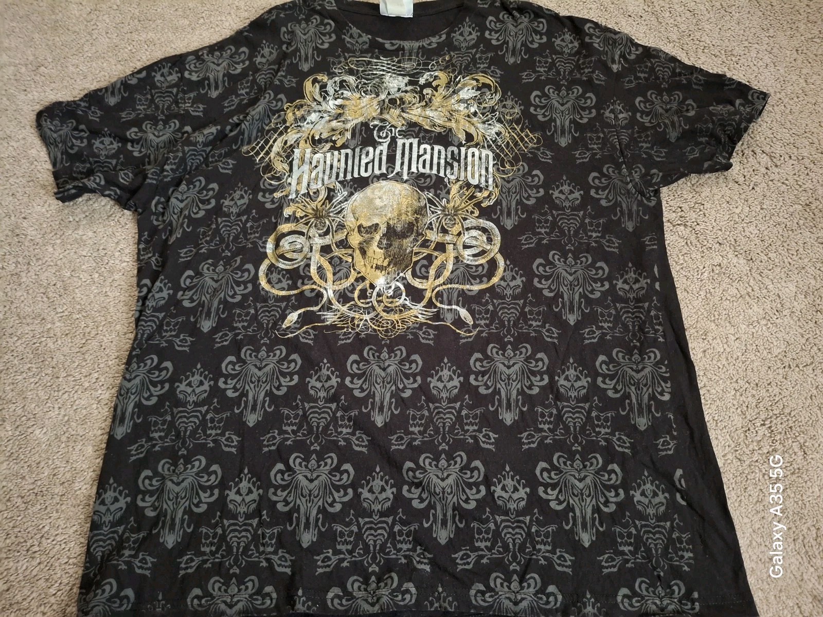 Vintage Disney Haunted Mansion Nightmare Before T Shirt 2XL All Over Print