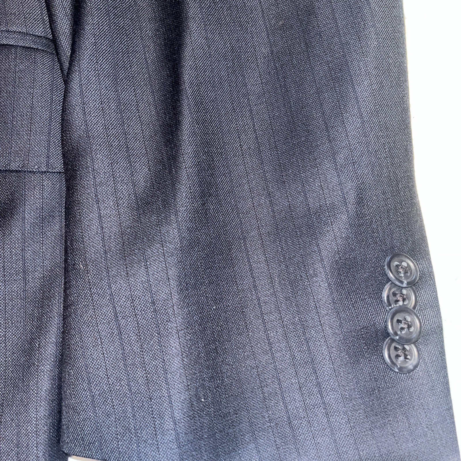 Peter Millar Blazer Men’s 42R Blue Wool 2 Btn Patch Pocket Double Vent Half Line