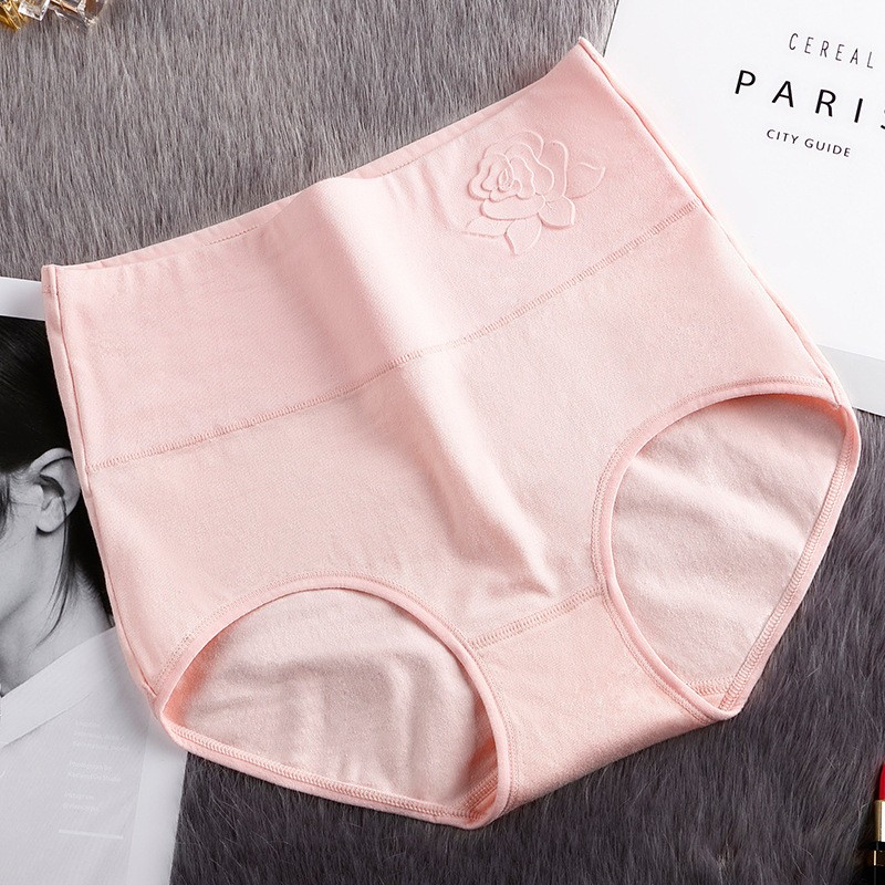 3 Pack Women High Waist Cotton Tummy Control Panties Ladies Leak Proof Underwear