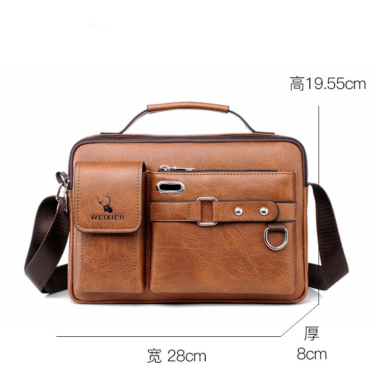 Mens Business Leather Shoulder/Messenger Bag Handbag Outdoor Sport Bag briefcase