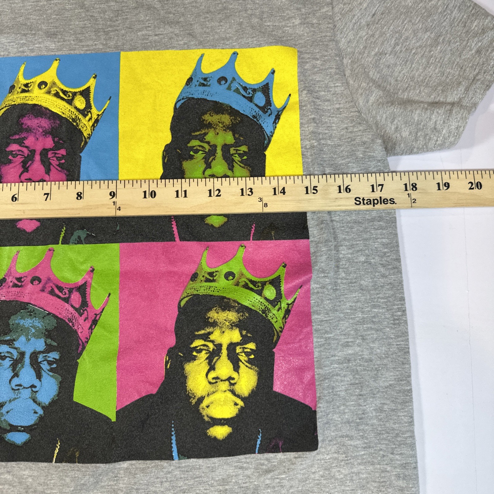 Notorious BIG T Shirt Pop Art Graphic Crown Biggie Smalls Hip Hop Tee Mens Small