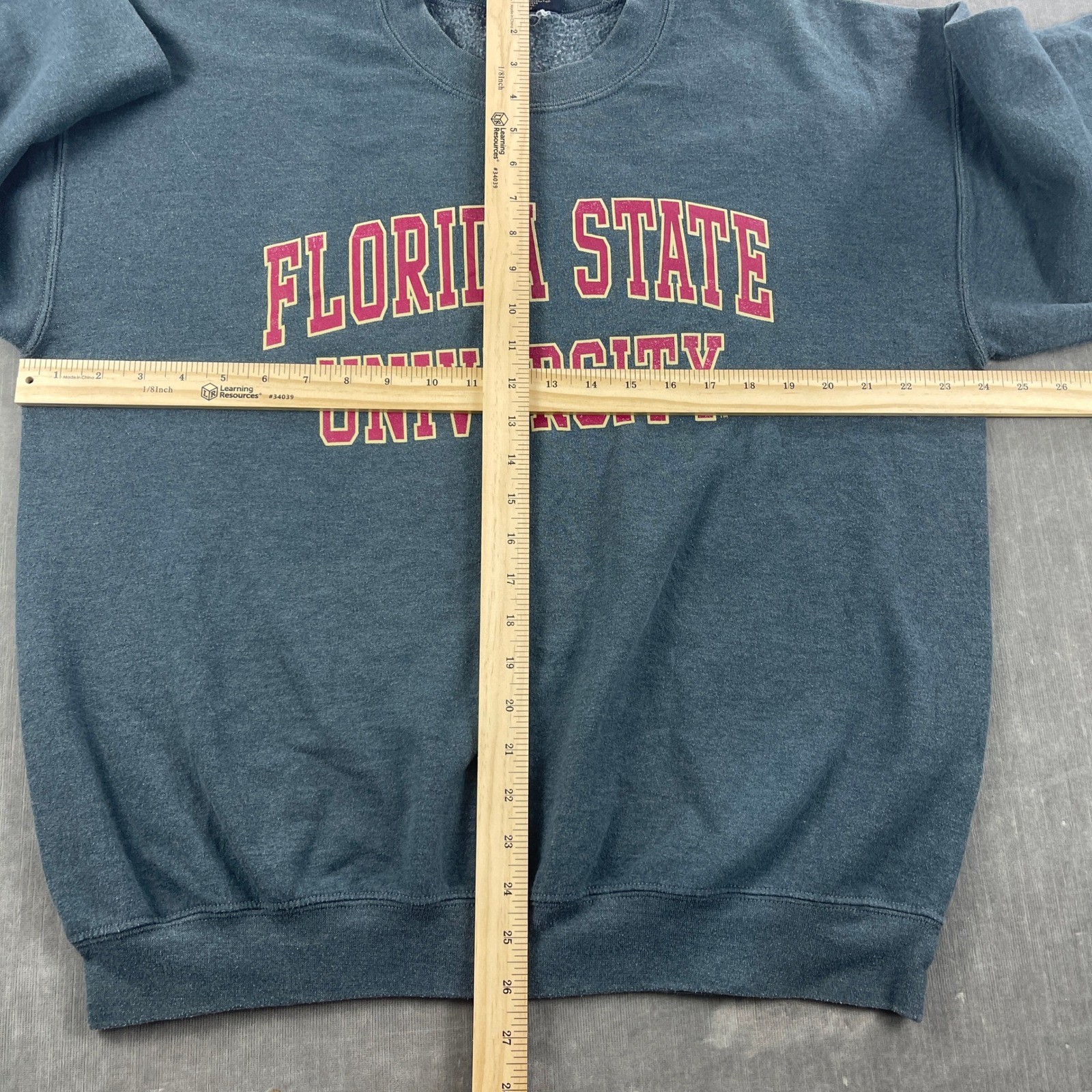 Florida State University MV Sport Men Large Gray Crewneck Sweatshirt