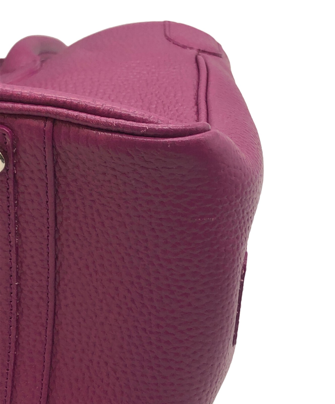 A D M J Tote bag Leather Purple Authentic From Japan
