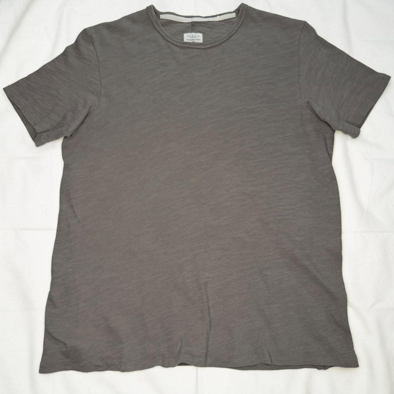 Rag & Bone Standard Issue Washed Gray Slub Tee M
