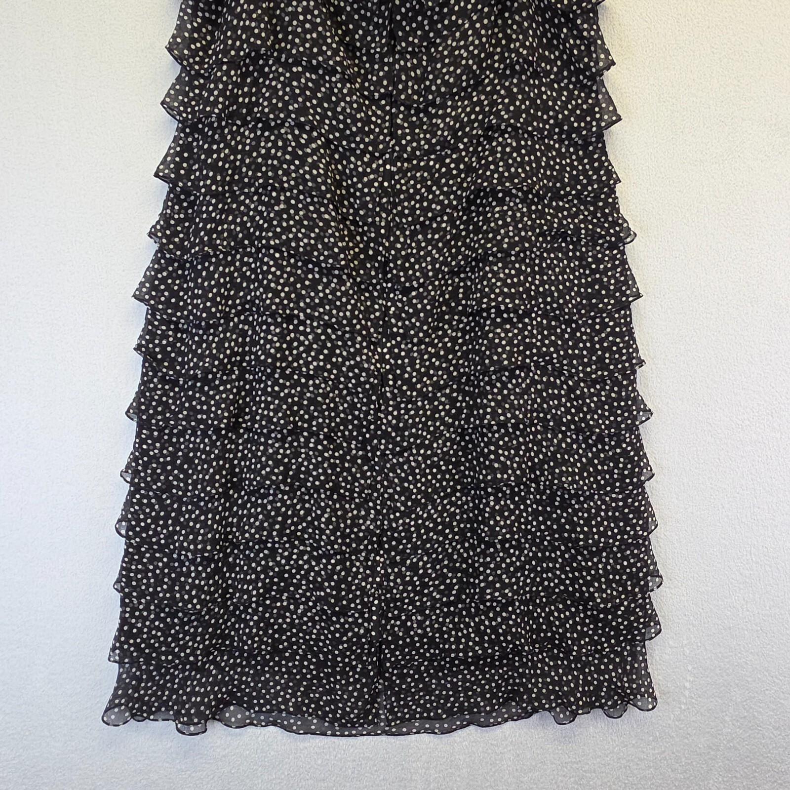 Talbots Silk Slip Dress Womens 14 Tiered Ruffle Whimsigoth Y2K 90s Glam Cocktail