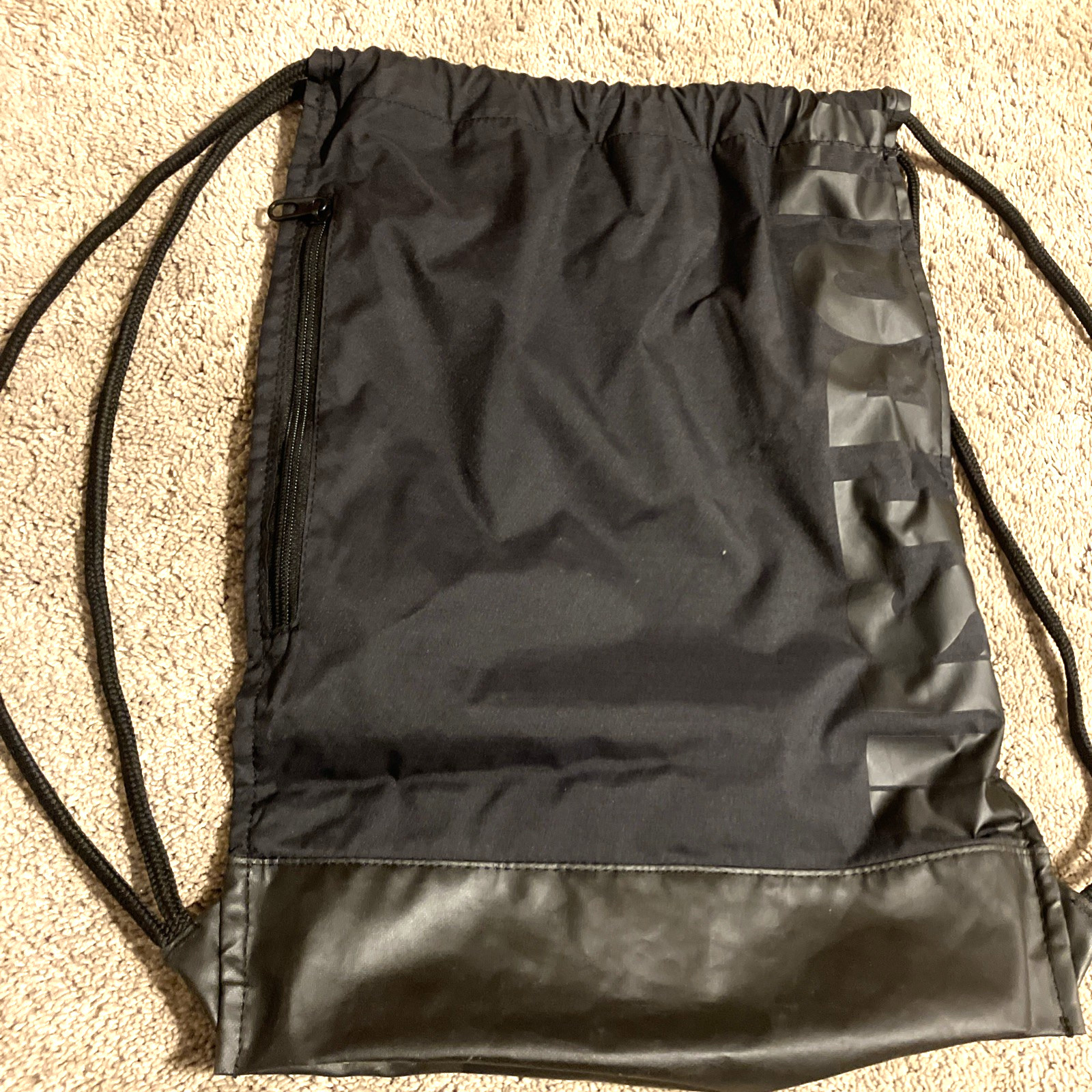Nike Brasilia Training Black Gymsack Bag Inside Pocket Side Zipper | BA5338