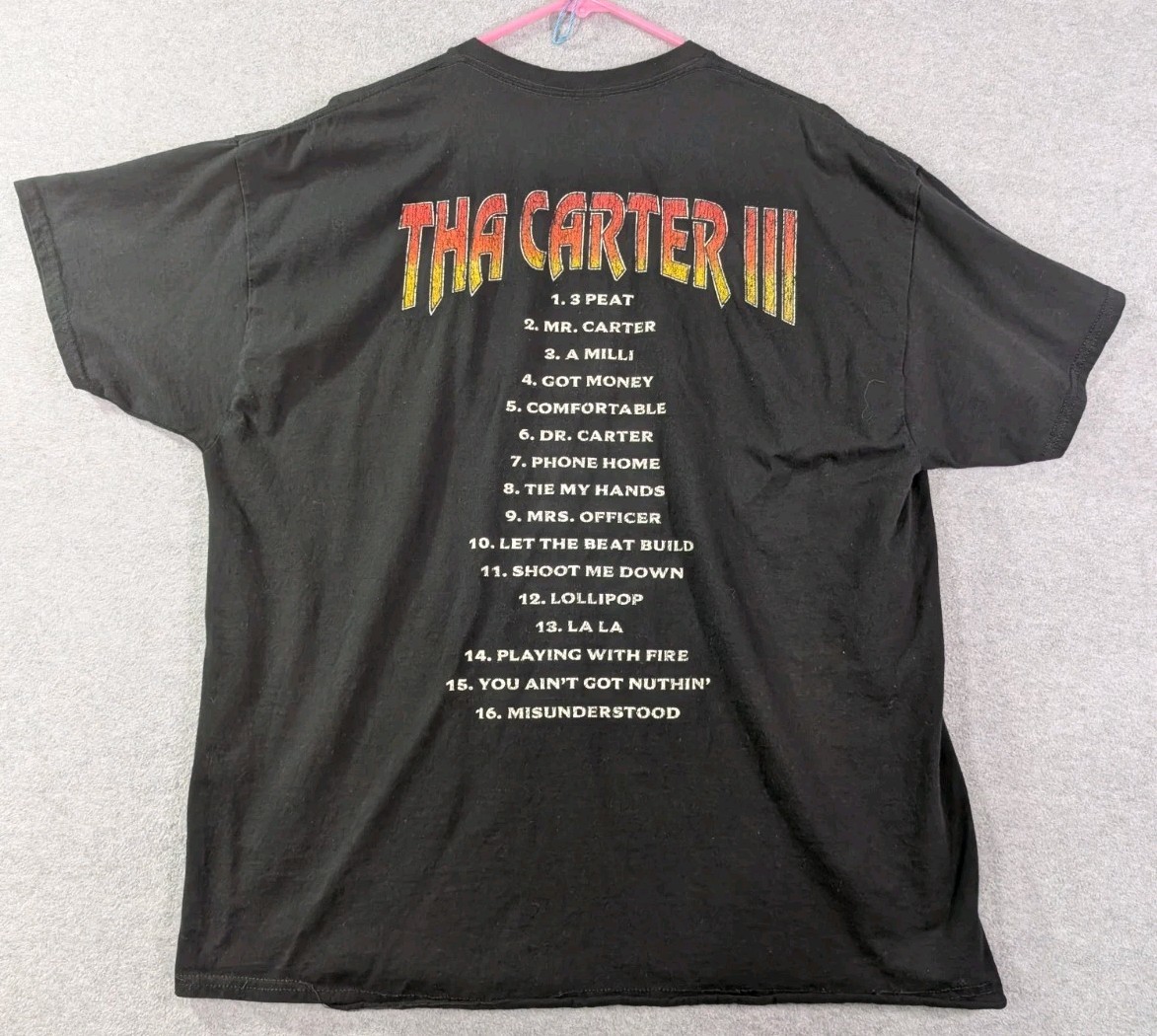 Lil Wayne Tha Carter III T Shirt XL Black 2025 Retro Young Money Rap Tee