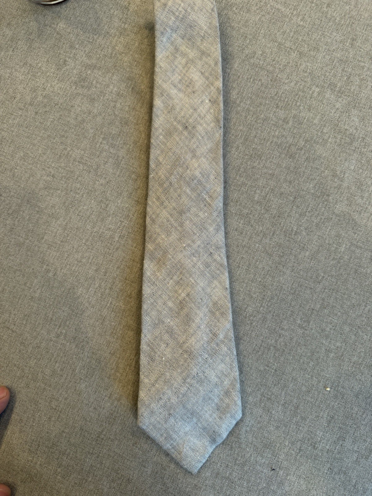 Guy Laroche Gray Raw Silk Necktie 3.25 In. Wide