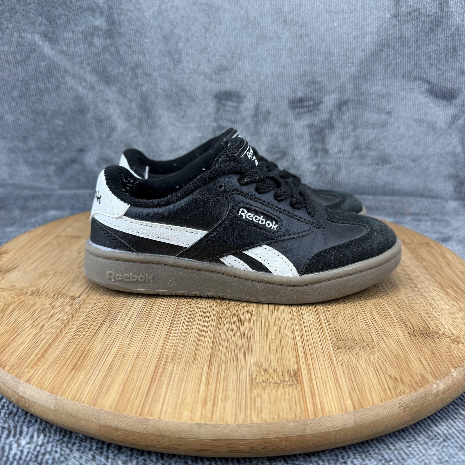 Reebok Shoes Boys Size 11K Black White Low Top Casual Sneakers 30252YBT