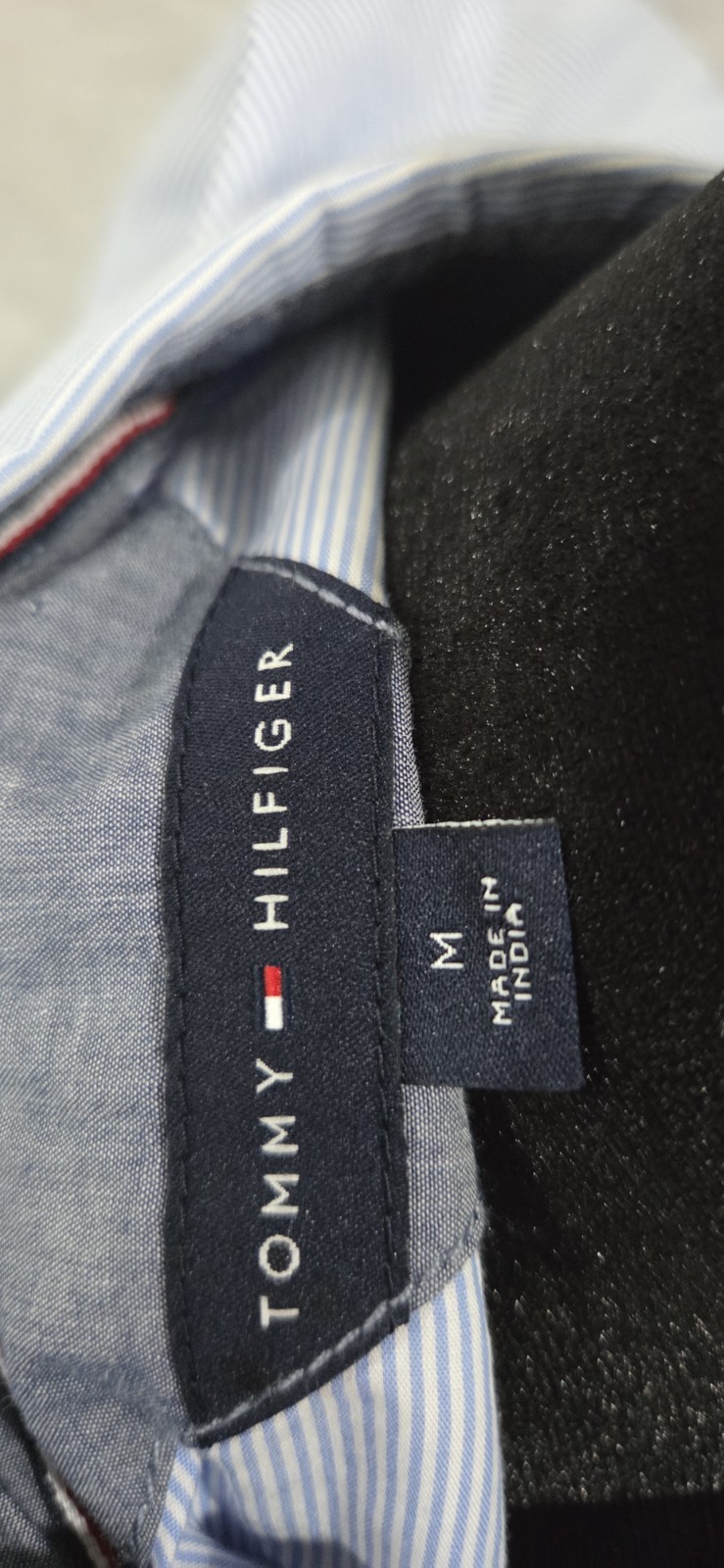 Tommy Hilfiger Women’s Cotton Pinstripe Button Down Shirt Blue Size M