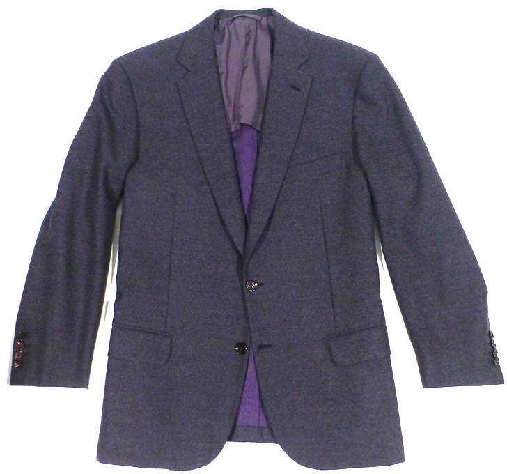 Brioni Blazer 50C/40S Purple Excellent Condition Jacket Sport Coat Gray