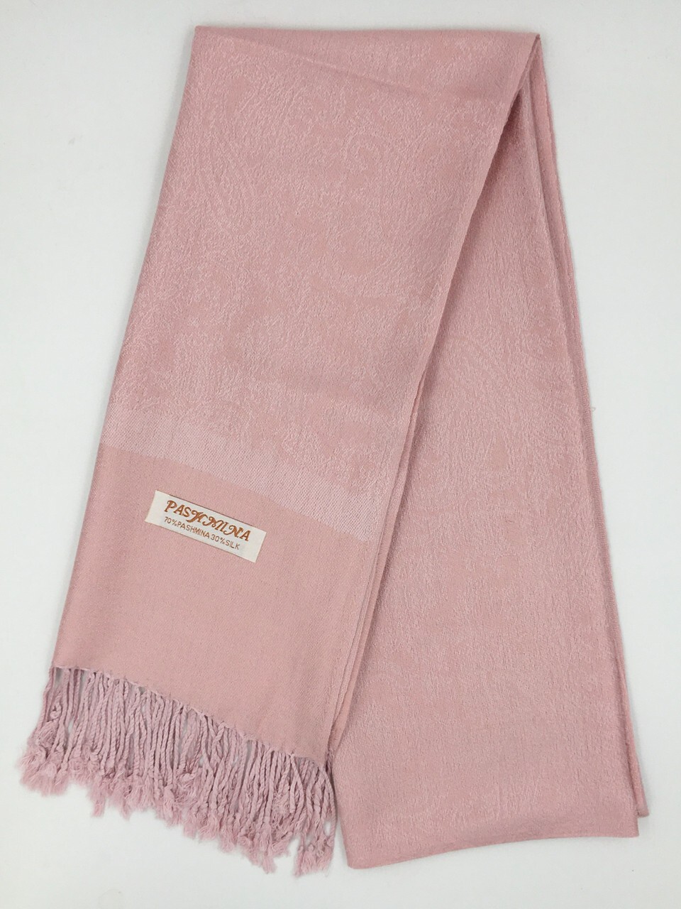 NEW ELEGANT JACQUARD PAISLEY PASHMINA SCARF/WRAP/SHAWL– Blush #22