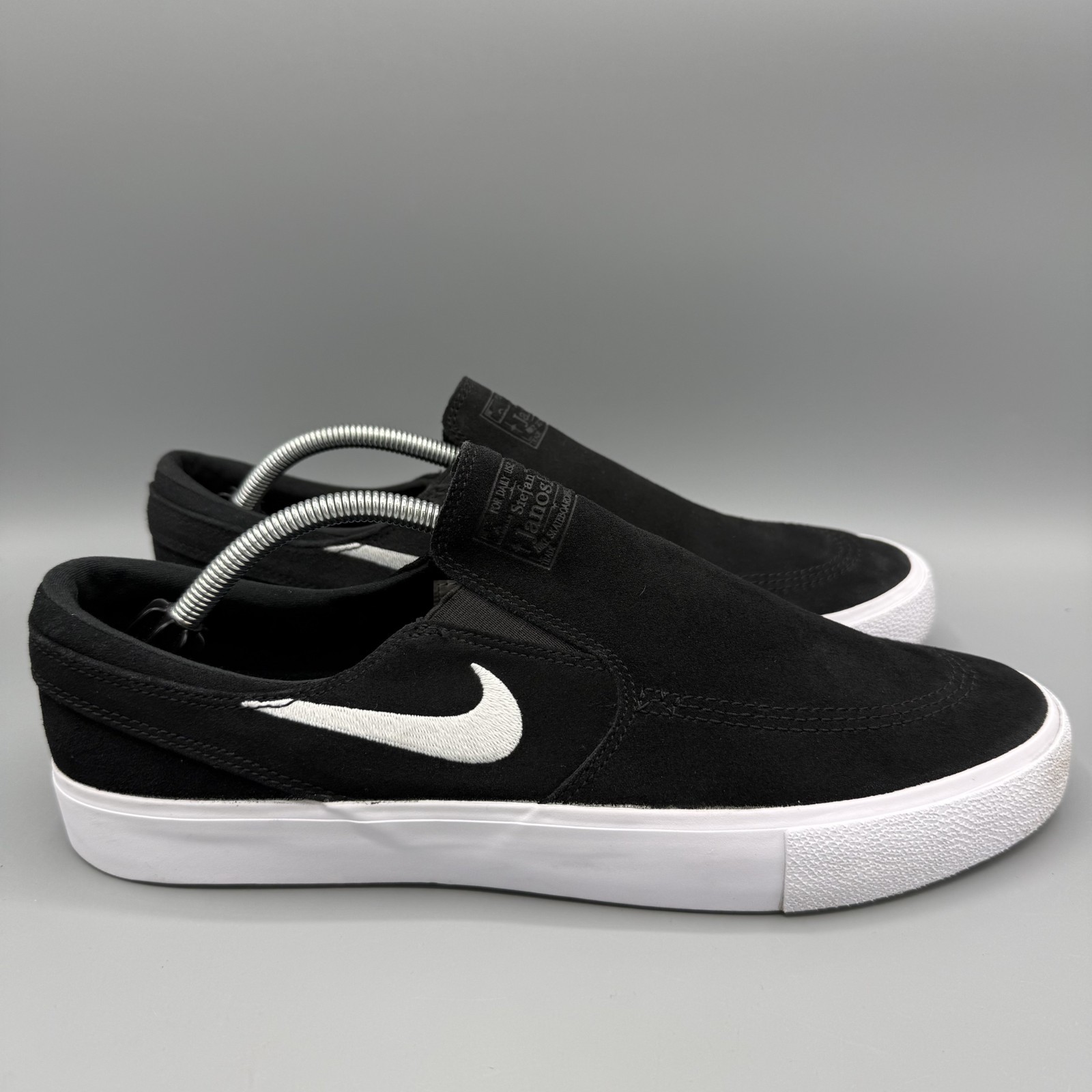 Nike SB Zoom Stefan Janoski Slip On Shoes Black Suede Mens Size 11.5