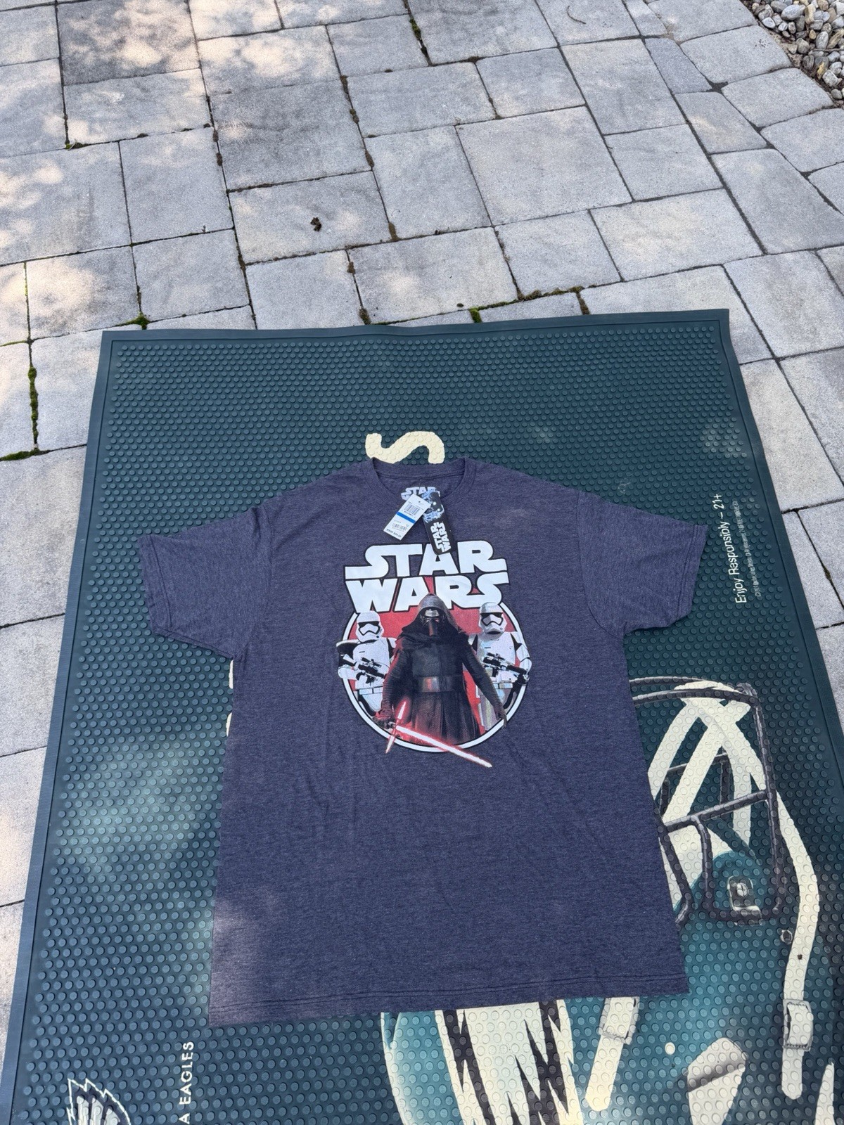 Star Wars Kylo Ren First Order Graphic T Shirt Gray Adult XL Disney With Tags