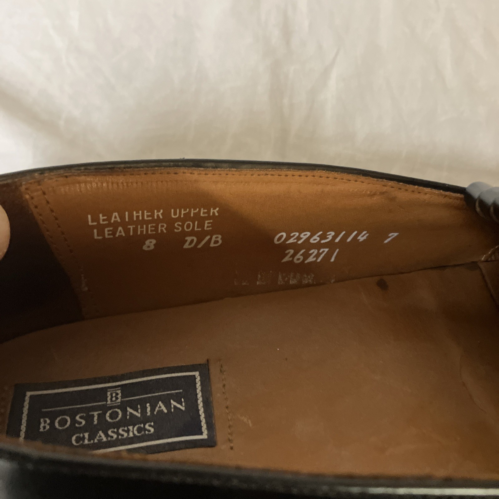 Bostonian Classics Mens Black Leather Wingtip Tassel Kitte Loafers 8 D/M USA FS