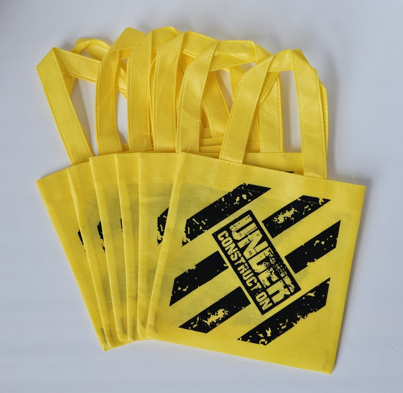 Set of 5 Kids Construction Worker Orange Safety Vest Costumes and 6 Goodie Bags