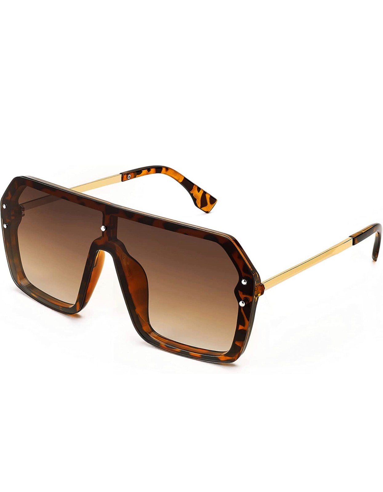 Fashion Oversize Flat Mirror Lens Square Large Men’s Women’s Miami Sunglasses
