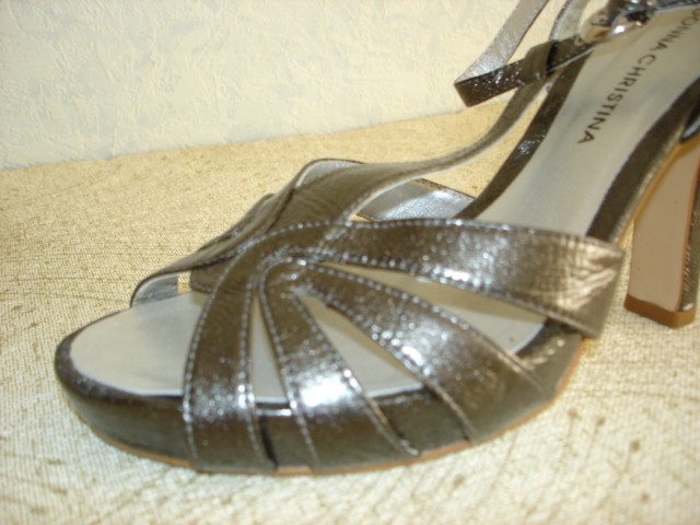 Ankle Strappy Open Toe Stilettos High Heel Sandals Bronze Sz 8.5/UK 6.5/EUR 40
