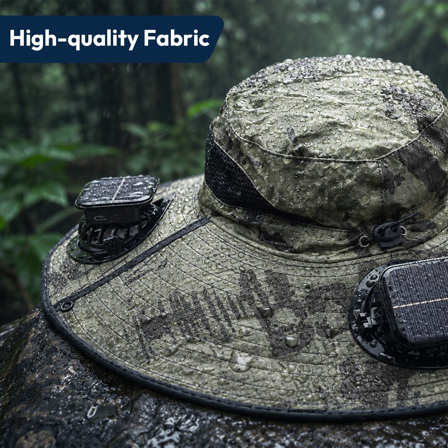 2026 NEW Wide Brim Sun Fishing Hat with 3 Solar & USB Powered Fan UV Protection