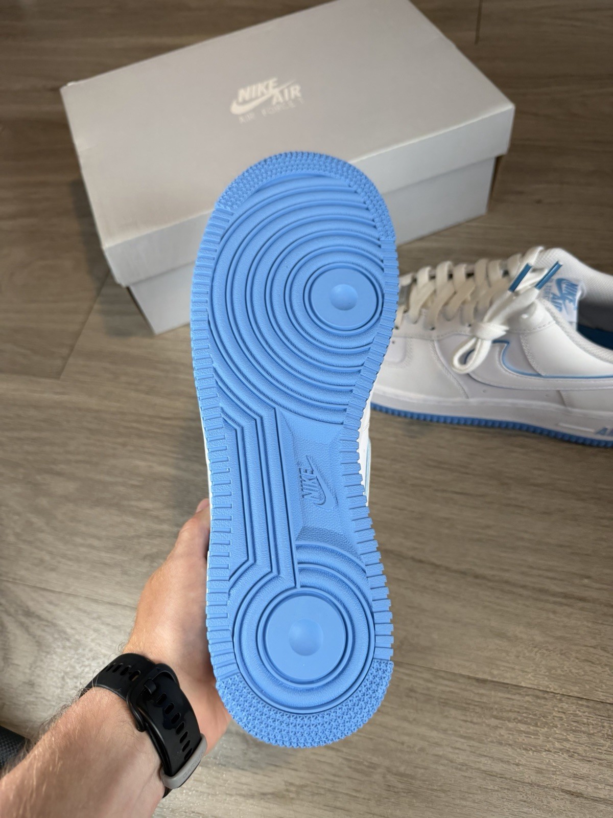 Nike Air Force 1 ’07 Shoes ‘White/University Blue’ DV0788-101 Size 9.5 MENS NEW