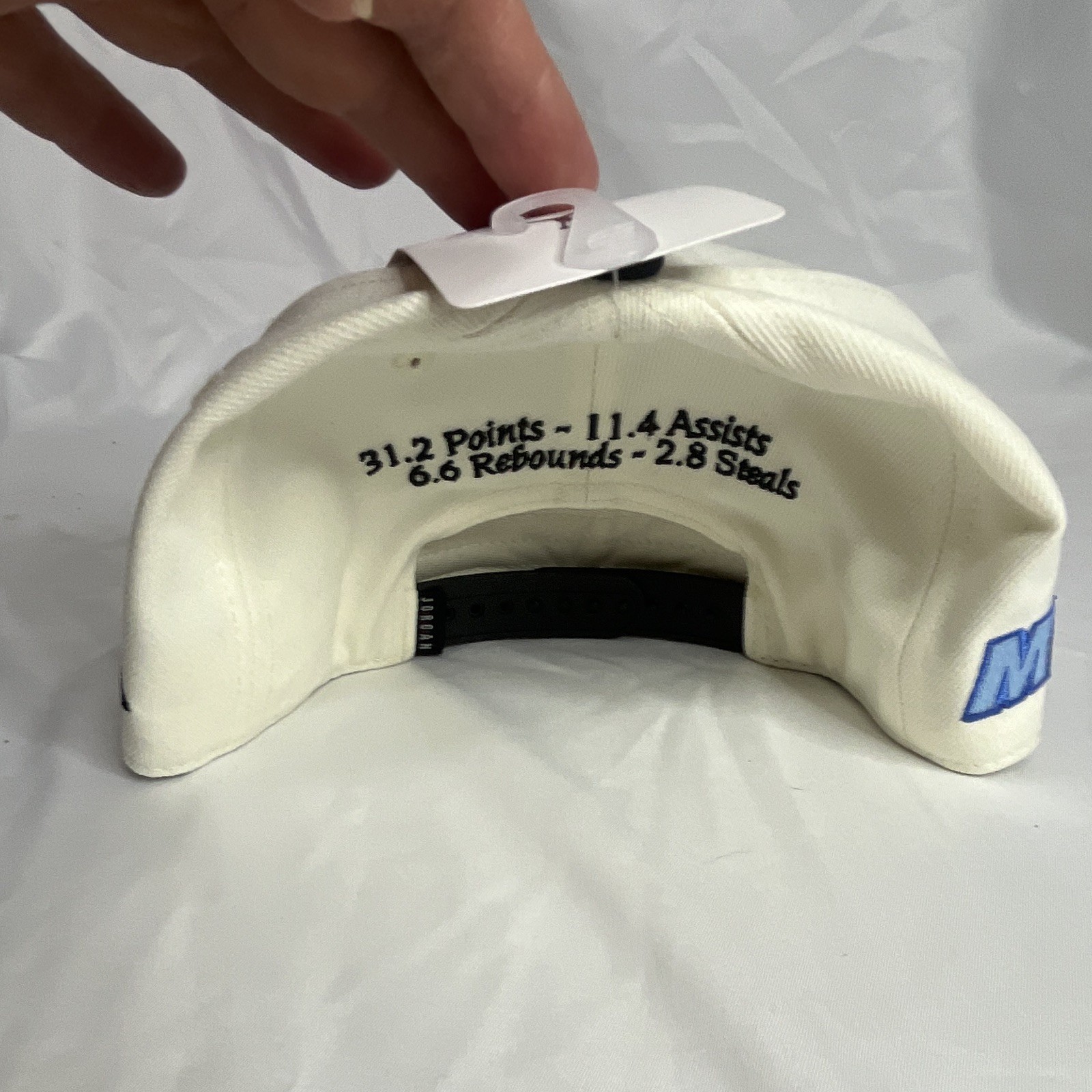 Jordan Pro Cap Kids (8-20) White/Black Snapback Embroidered Logo 1991 Finals