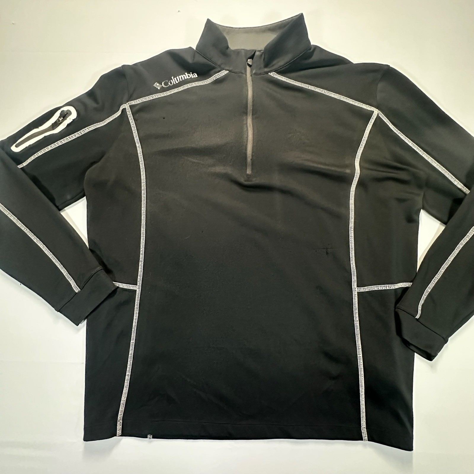 Columbia Golf Omni-Wick Shotgun 1/4 Zip Pullover Mens XL Black 16S60ML