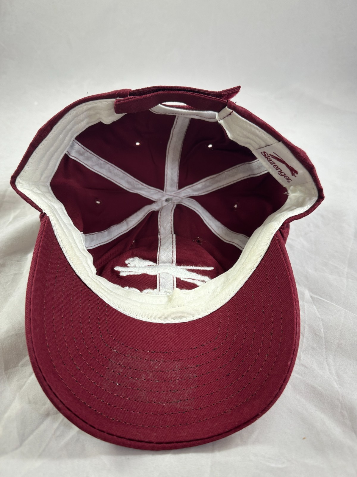 Slazenger Strapback Baseball Cap Red One Size Adjustable Embroidered 6 Panel