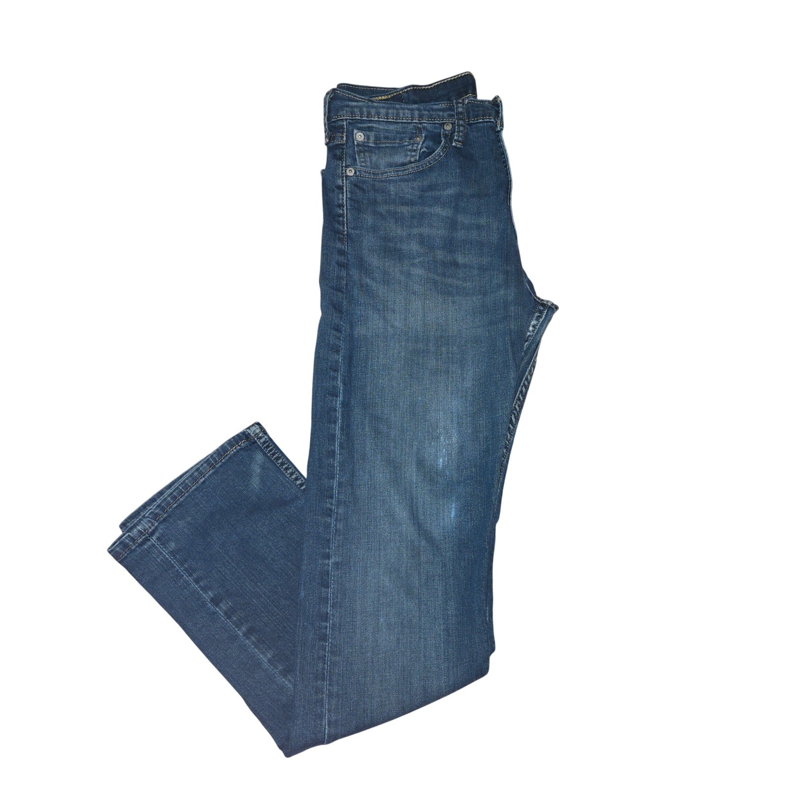 Levi’s 513 Slim Straight Jeans Mens 31×32 Blue Med Wash Stretch Denim 08513-0183
