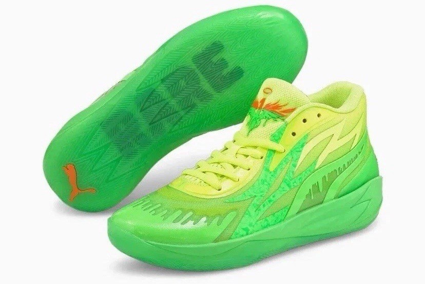 Puma Lamelo Ball MB.02 Nickelodeon Slime 377584-01 Basketball Shoes Sz 10