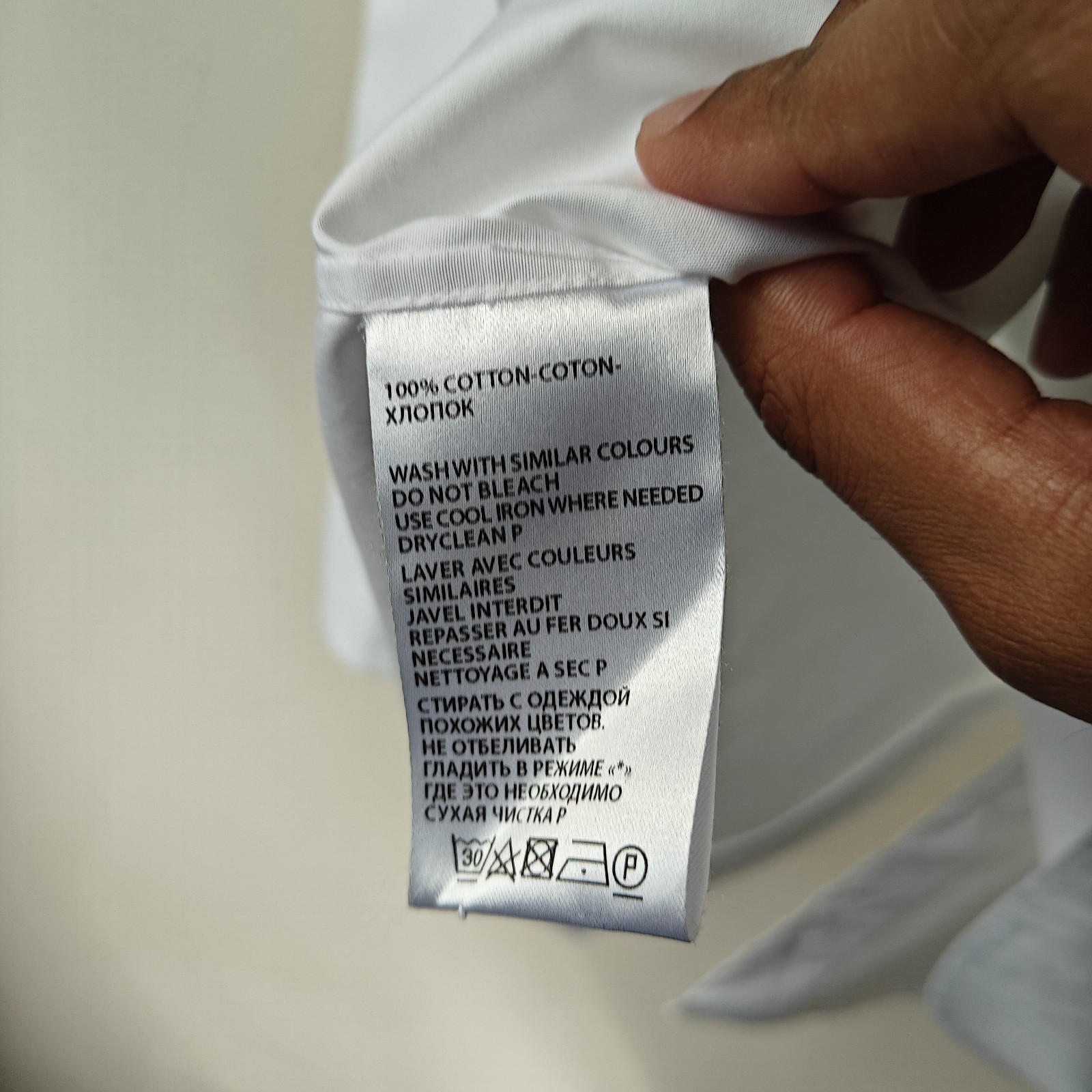 NWT Ann Demeulemeester White Cotton Dress Shirt Size M, Men’s