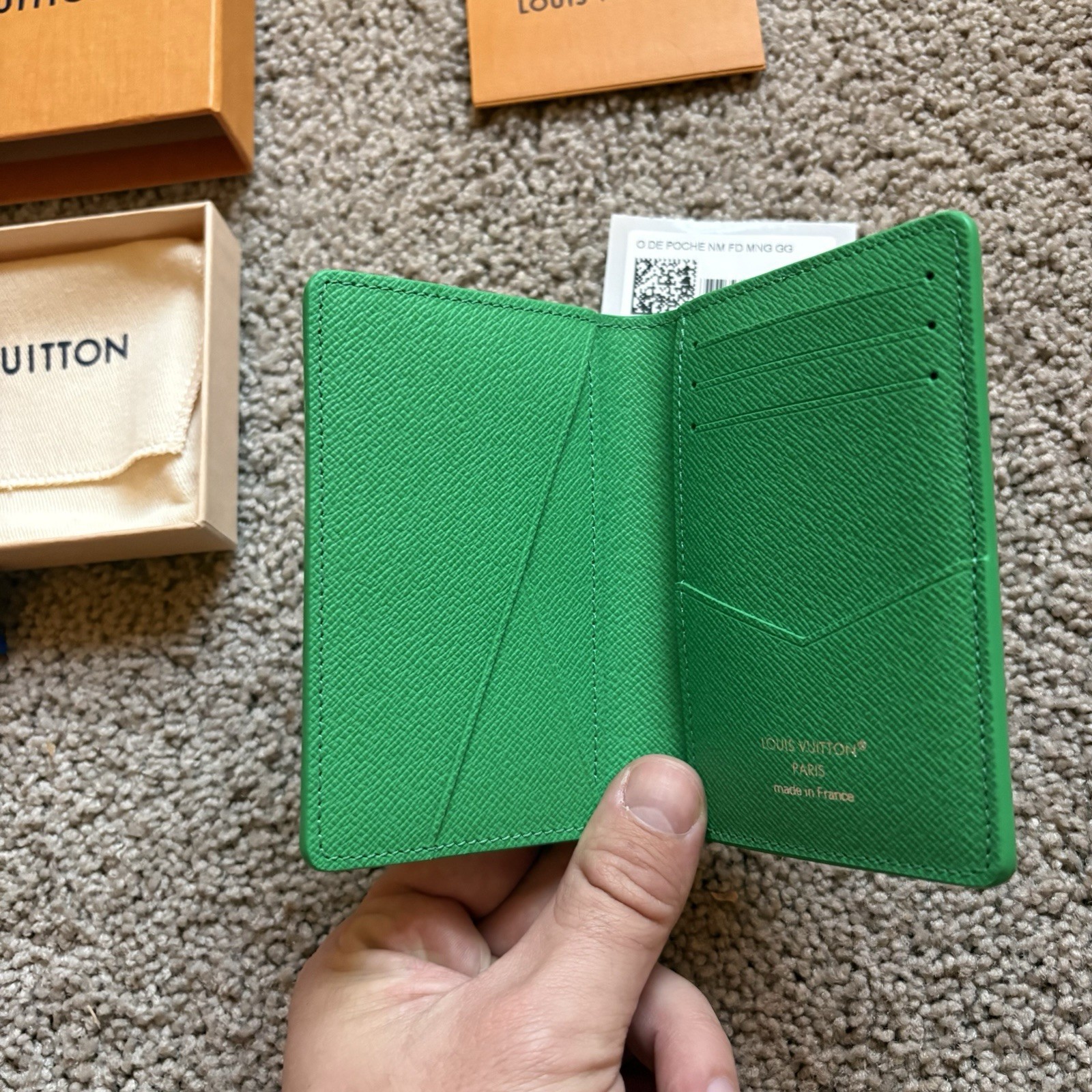 LOUIS VUITTON Colored Monogram Card Bag Unisex 3×0.3×4.3 in