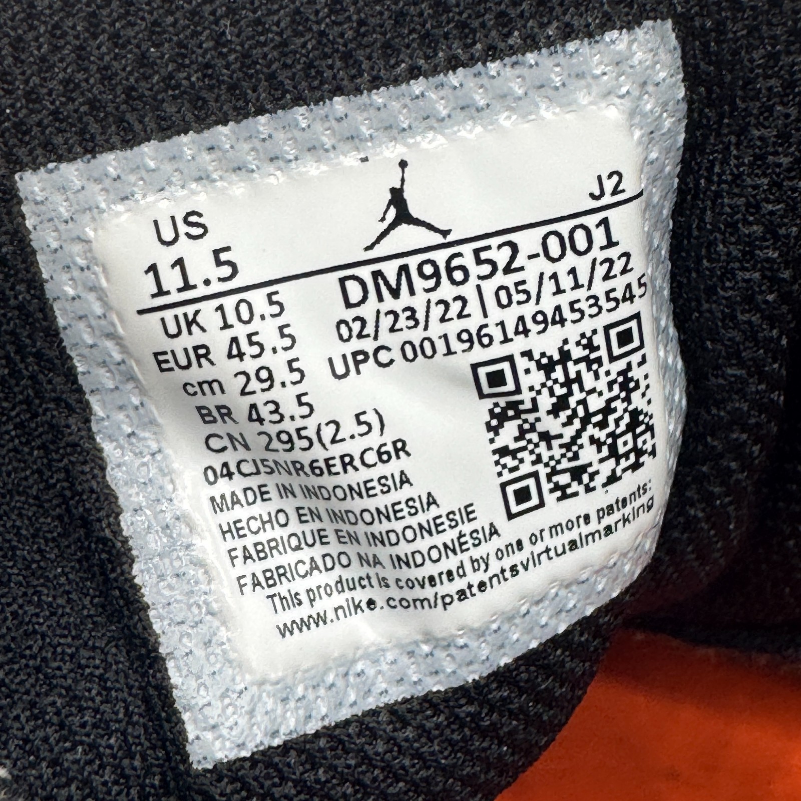 Nike Air Jordan 1 Mid Craft Inside Out Black Grey Mens 11.5 Basketball Sneakers