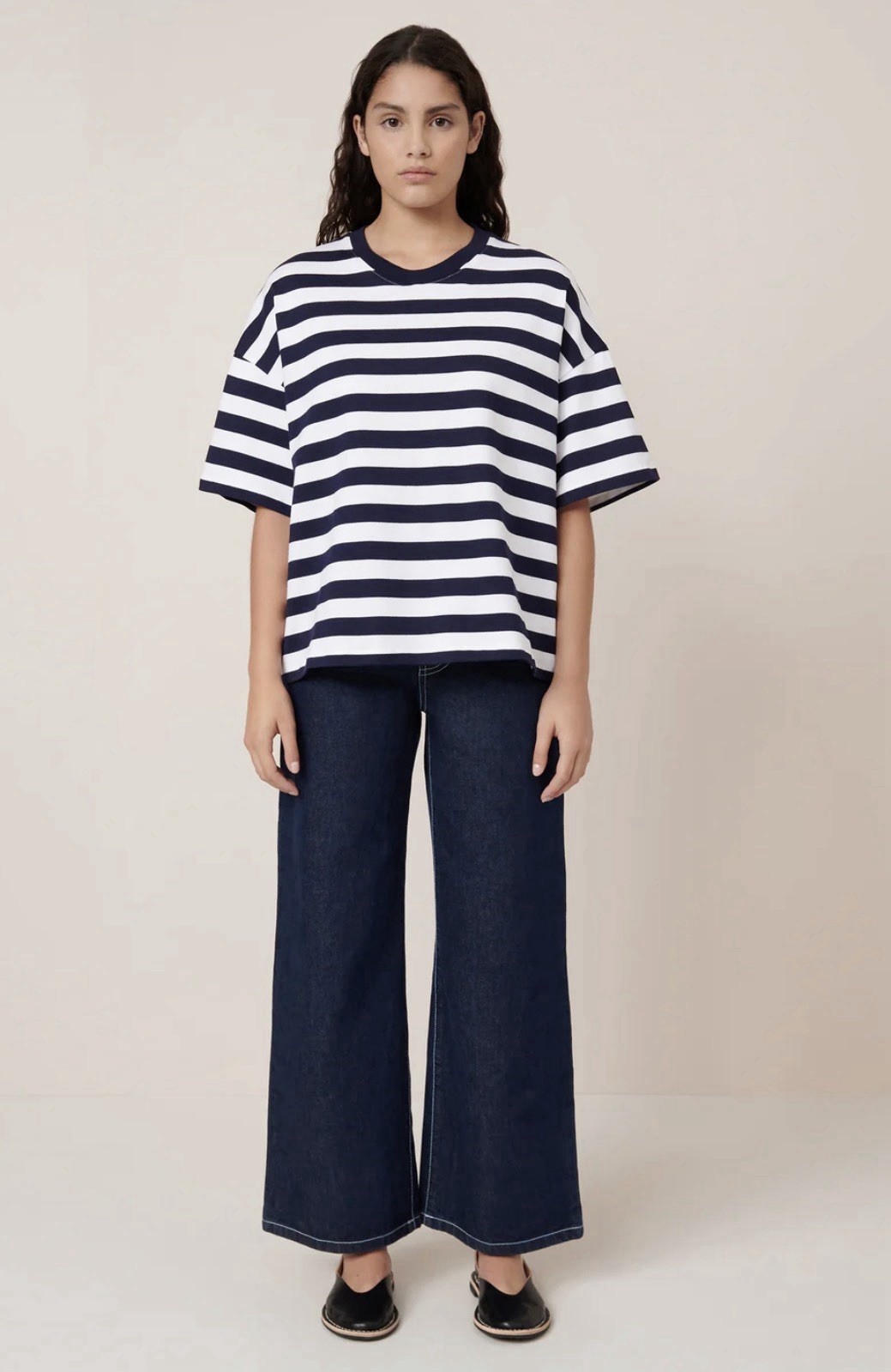 Kowtow Striped Oversized Boxy Tee