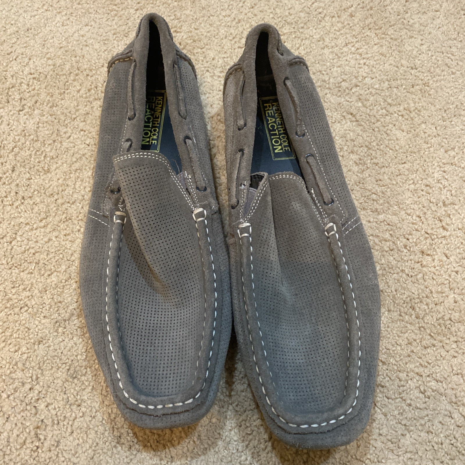 Kenneth Cole Reaction Men’s Loafer Slip On Leather Brown Size 13 Med