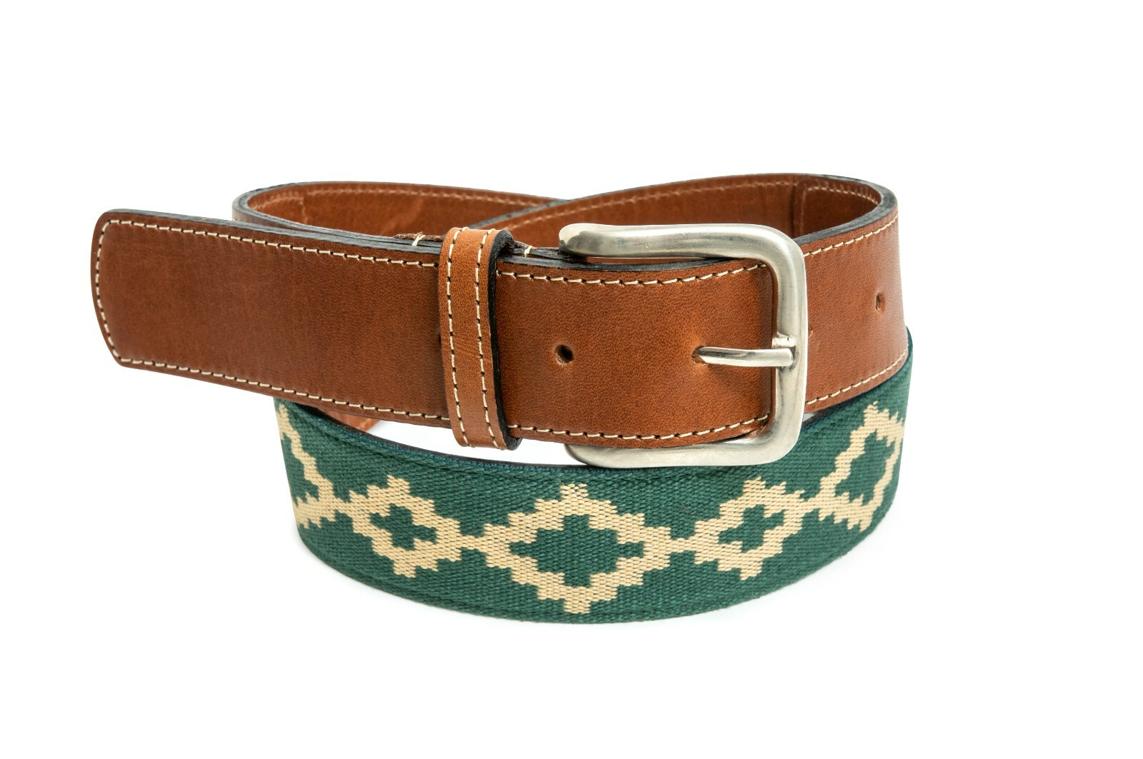Woven Polo Belt Handmade Lightweight Vegetable-Tanned Leather Polo Belt Unisex