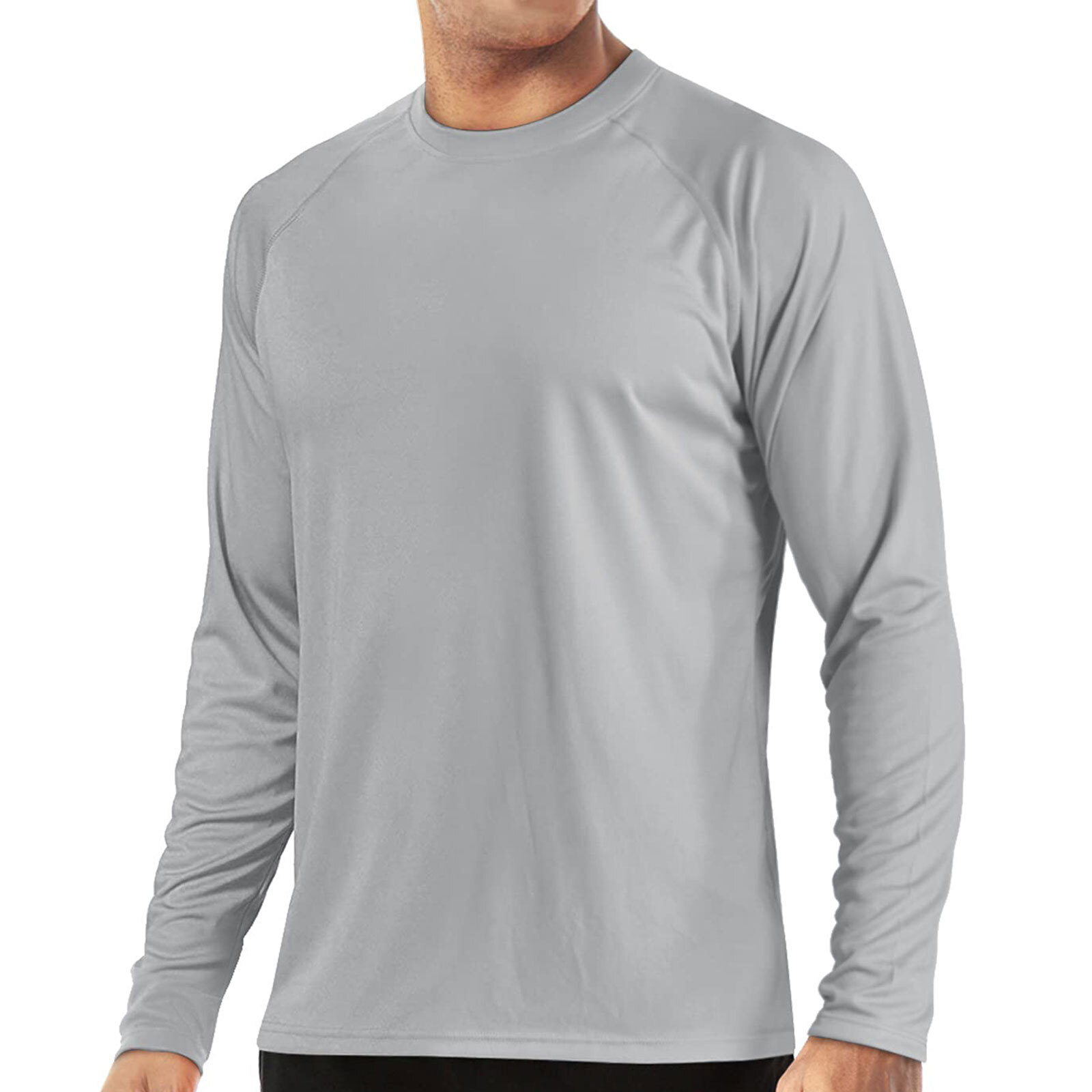 Men’s UPF 50+ UV Protection Long Sleeve T-Shirt Sun Block Casual Fishing Shirts