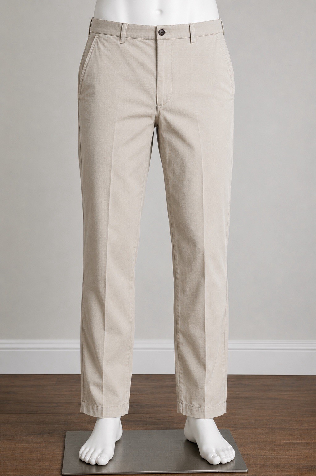 Brooks Brothers Clark Fit Chino Pants Mens 42×30 Beige Stretch Flat Front
