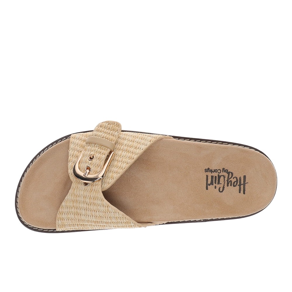 Corkys Passport Footbed Womens Beige Casual Sandals 41-0680-RAFF