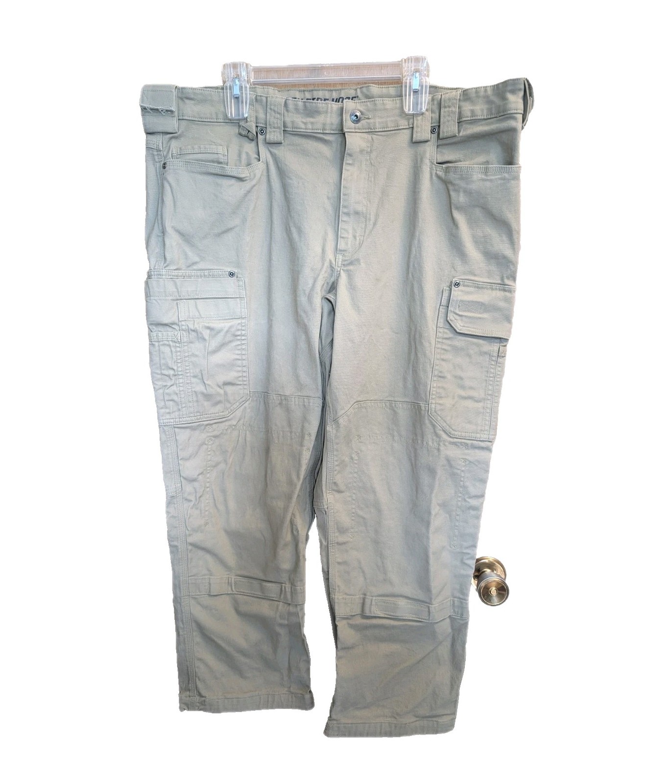 Duluth Flex Fire Hose Standard Fit Ultimate Cargo Pants Mens Sz 42×30 Beige