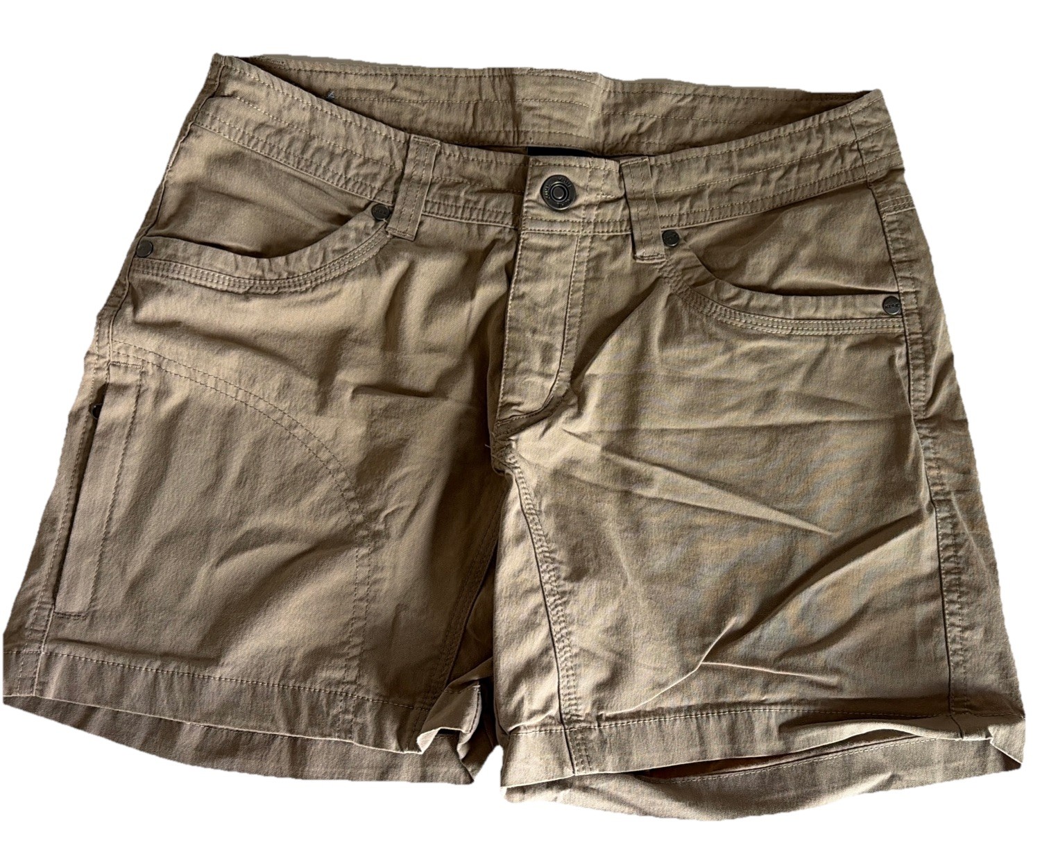 Kuhl Women’s Splash Shorts Size 4 Khaki Hiking Outdoor Climbing Swim Gorpcore