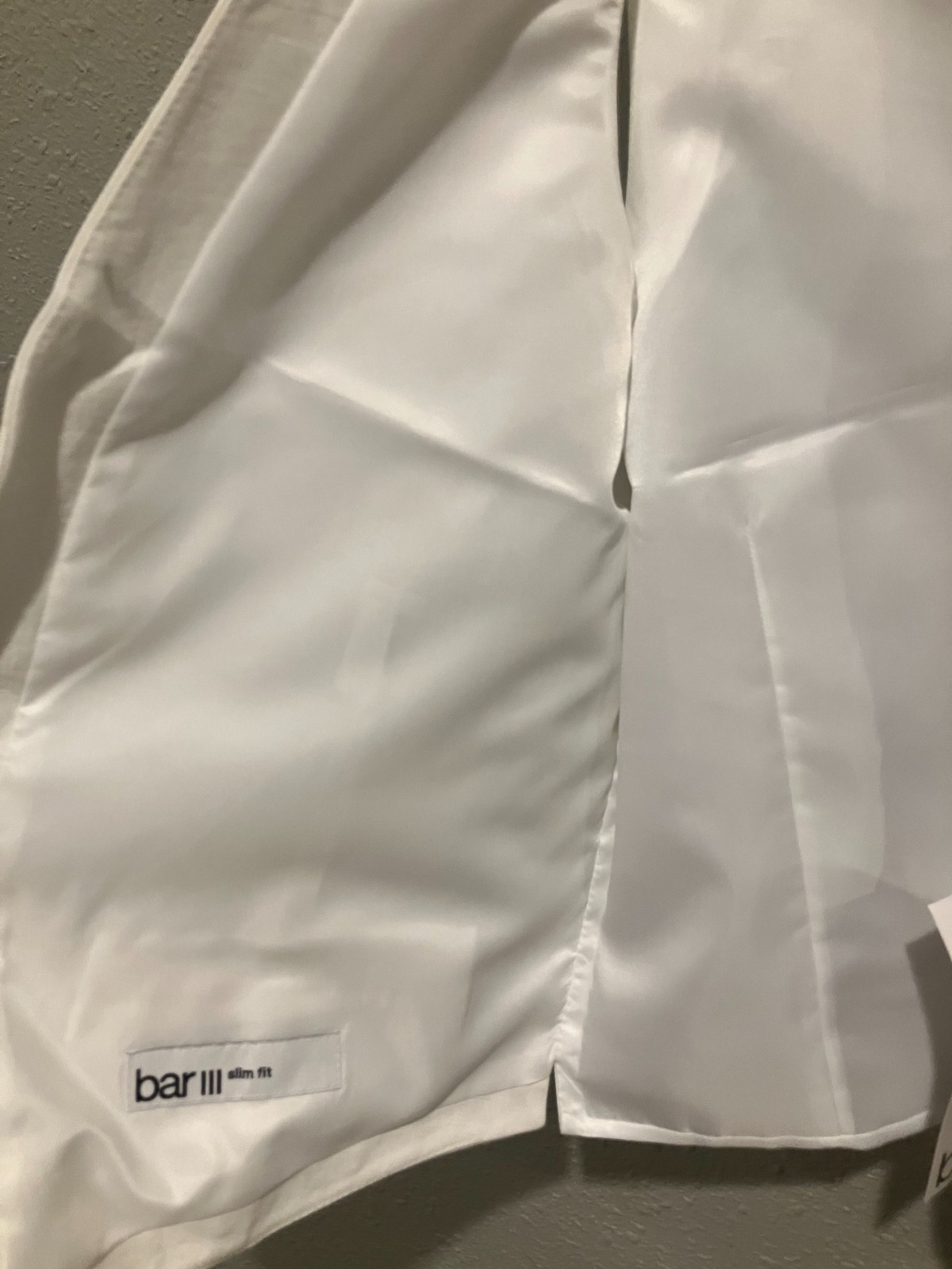 $115 Bar III Men’s Large Slim Fit Linen White Suit Vest Brand New With Tags