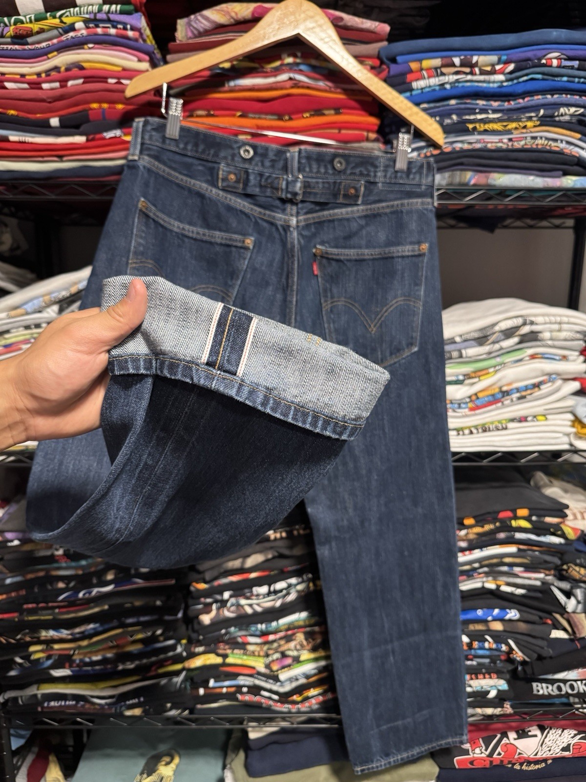 Levi’s Buckle Back Engineered Jeans Size 32×30 Indigo Buckle Selvedge Perfect