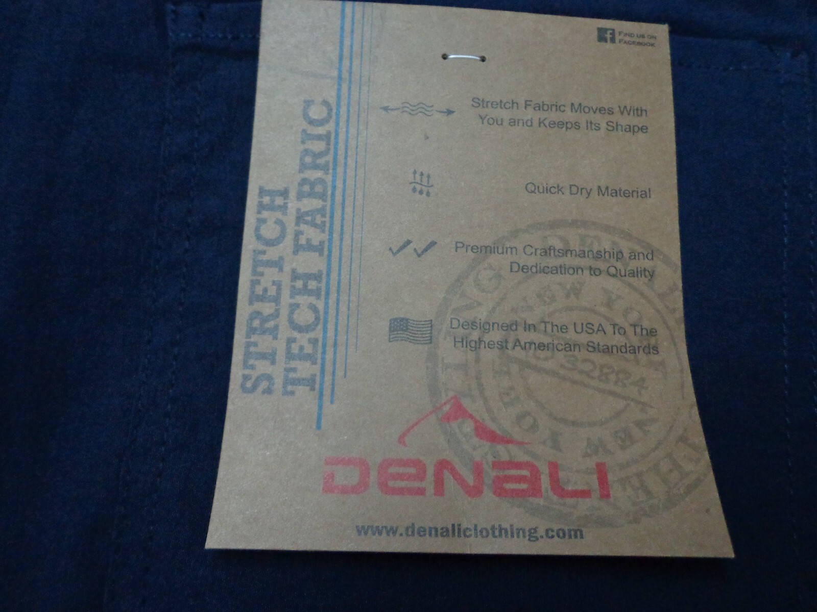 DENALI Dark Navy Blue Tech Fabric Stretch Pants NWT 34/32 MSRP $54