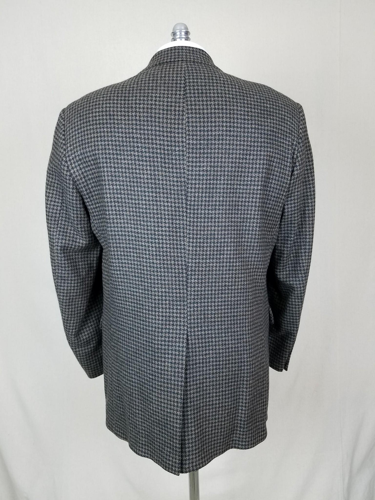 CRICKETEER Mens LAMBSWOOL TWEED 2 Button Single Vent Houndstooth Sportcoat 44 R