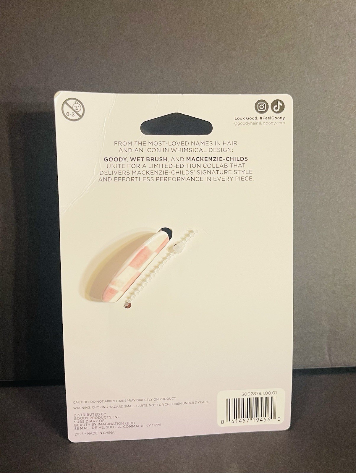 Mackenzie Childs X Goody Pink Claw Clip